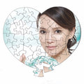 Sublimation Blank Heart Shape Jigsaw Puzzle Plastic Polybag White Promotion Gift DIY Puzzle OEM Customized AUPLEX 1 Carton 50pcs