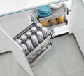 3 Tier Revolving Stainless Steel Kitchen Pull Out Storage Corner Cabinet Basket for Kitchen