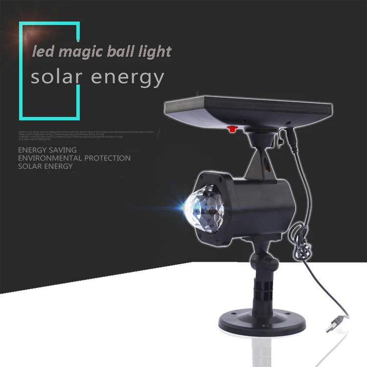 Christmas Gift Solar Powered LED Plastic Waterproof Crystal Magic Ball Outdoor Party Effect Light Festival Lighting Stage Light
