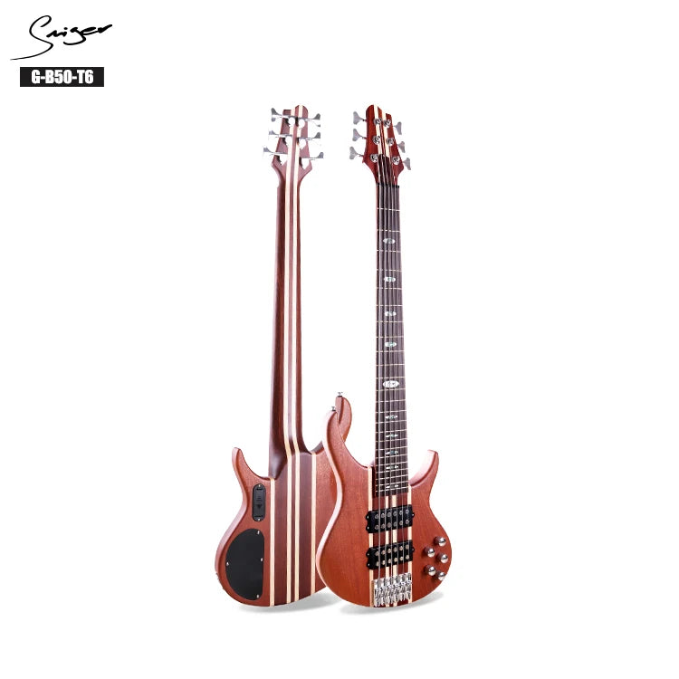 G-B50-T6 Smiger Professional Custom Neck Through Body Active 6 String Bass Guitar