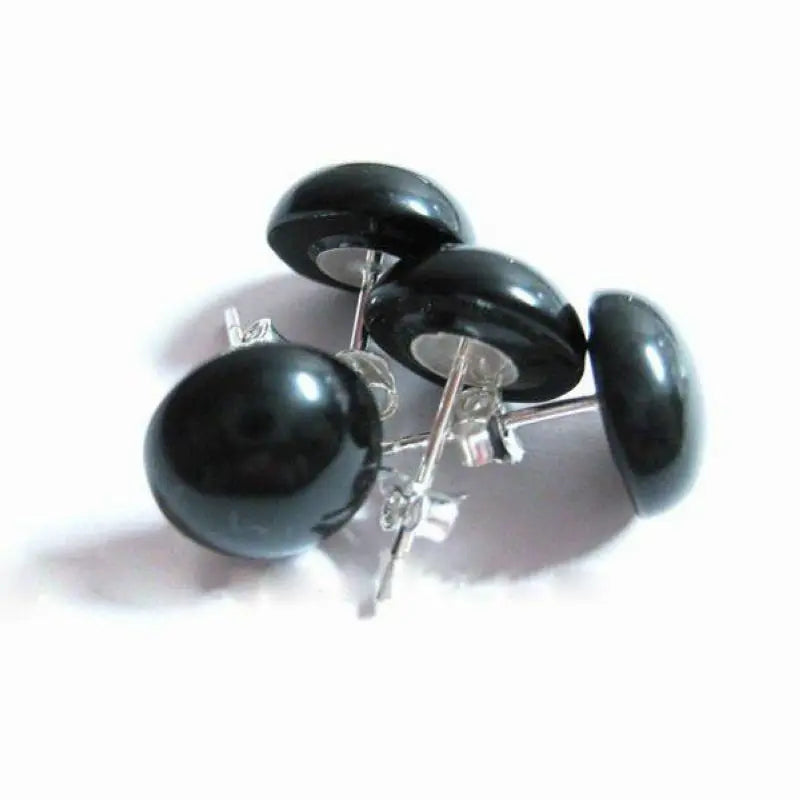 Standard Silver Earring Black Onyx Earring Black Agate