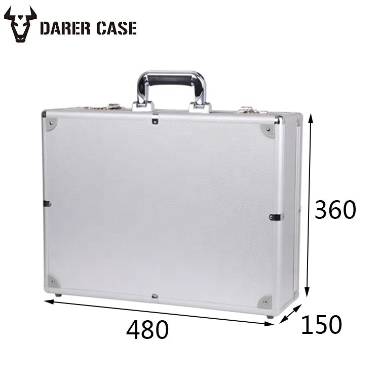 DPE018 480*360*150mm China Factory Silver Lockable Aluminum Carry case