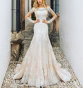 Vestidos De Novia New Long Sleeves Appliques Lace Tulle Mermaid Wedding Dresses Bridal Gowns