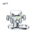 G23 Titanium Dermal Anchor Tops Unisex Body Jewelry Wedding Party Anniversary Engagement Opal Main Stone Trendy Number Pattern