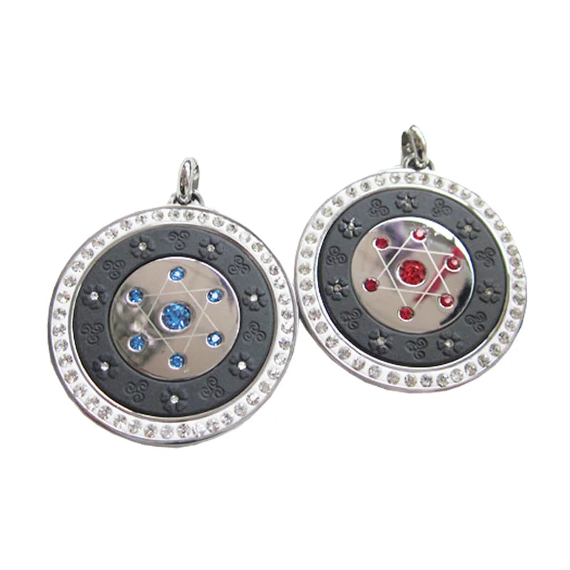 Stainless Steel Vintage Quantum Energy Pendant Health Care Quantum Scalar Pendant with 7 Star Crystals Back and Magnets