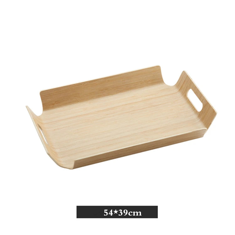 Wholesale Classical  54cm Rectangle  Hotel  Larger Wood  Serving Tray with Handle