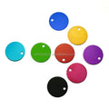 Wholesale High Quality 20mm 25mm 30mm Round Multicolor Optional Metal Aluminum Pet Tag