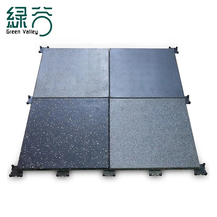2025 Noise Insulating  Rubber Flooring Tiles for Gym Fitness with Slips  Connector Protective Floor Rubber Mats