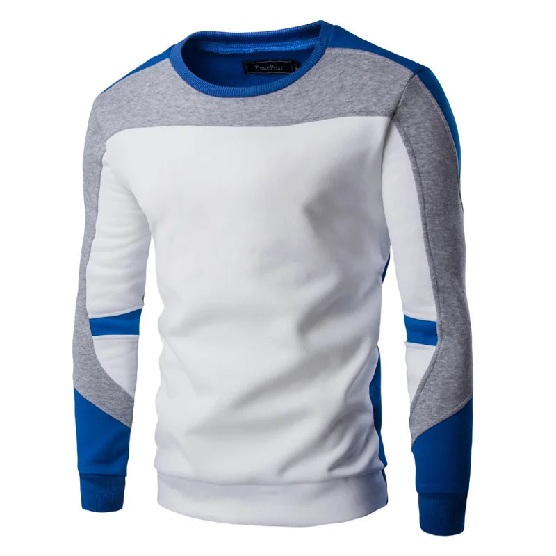 Spring Men Cotton Sweater Long Sleeve Casual Stitching Sweatshirt