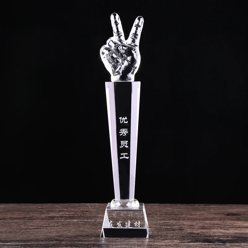 Personalized Custom Crystal Victory Trophy Crystal Music Voice Cup League Competition Award