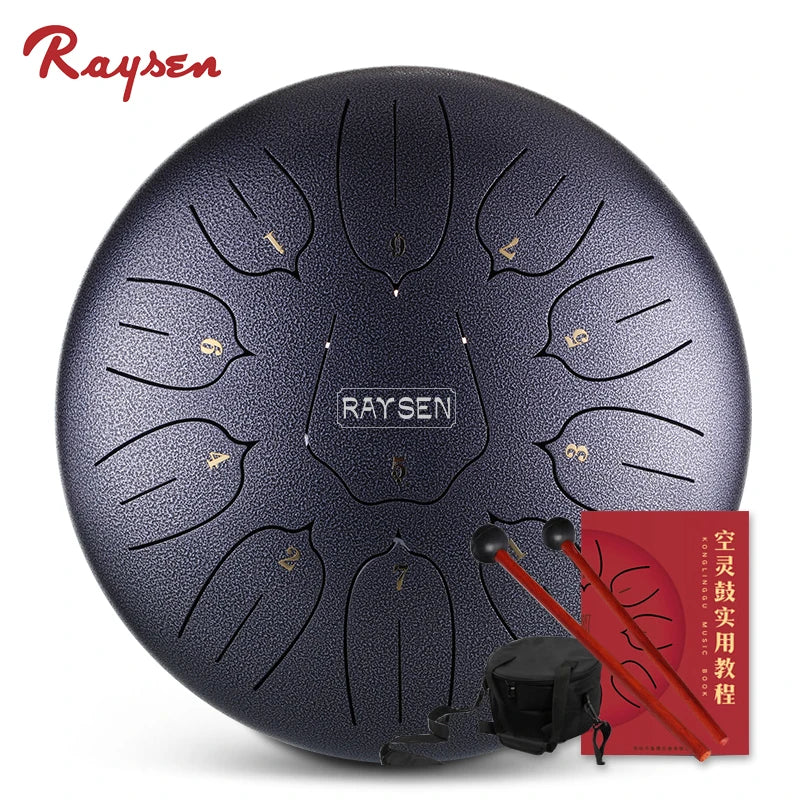 Professional Steel Metal Tongue Drum Percussion Instrument for Zen Yoga Camping