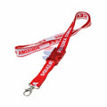 Wholesale Custom Logo Neck Strap Polyester Woven Nylon Lanyard Heat Transfer ID Card Holder with Sublimation Ribbon