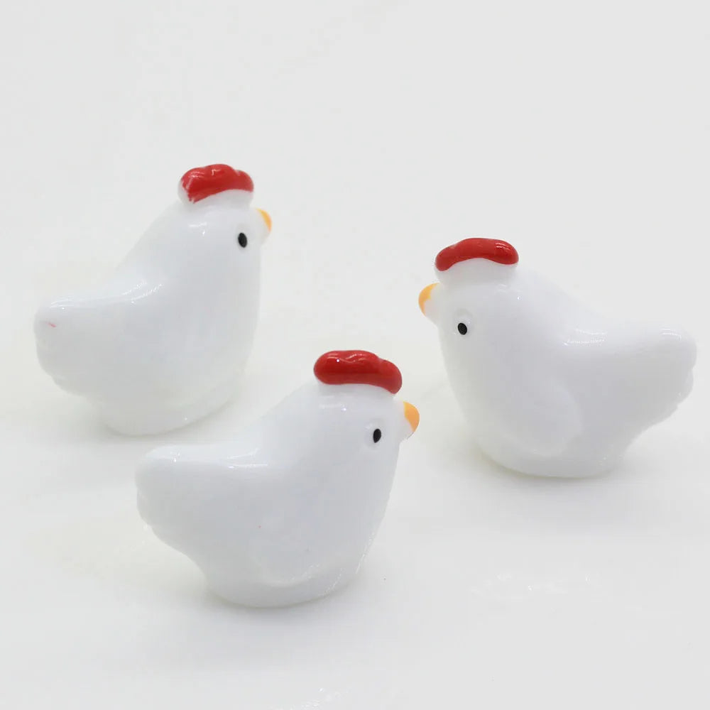 Kawaii White Hen on Nest Flatback Resin Farm Hen Cabochons Miniatures Poultry Perfect for Earring Slime Charms