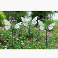 3pcs Per Set Glow in Dark Metal Butterfly Garden Stakes & Ornaments 15x13x58cm Weather Resistant