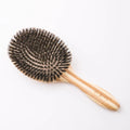 Eco-friendly 100% Boar Bristle Hair Brush for Healthy Hair Growth - OEM/ODM Sustainable Wood Handle Paddle Brush