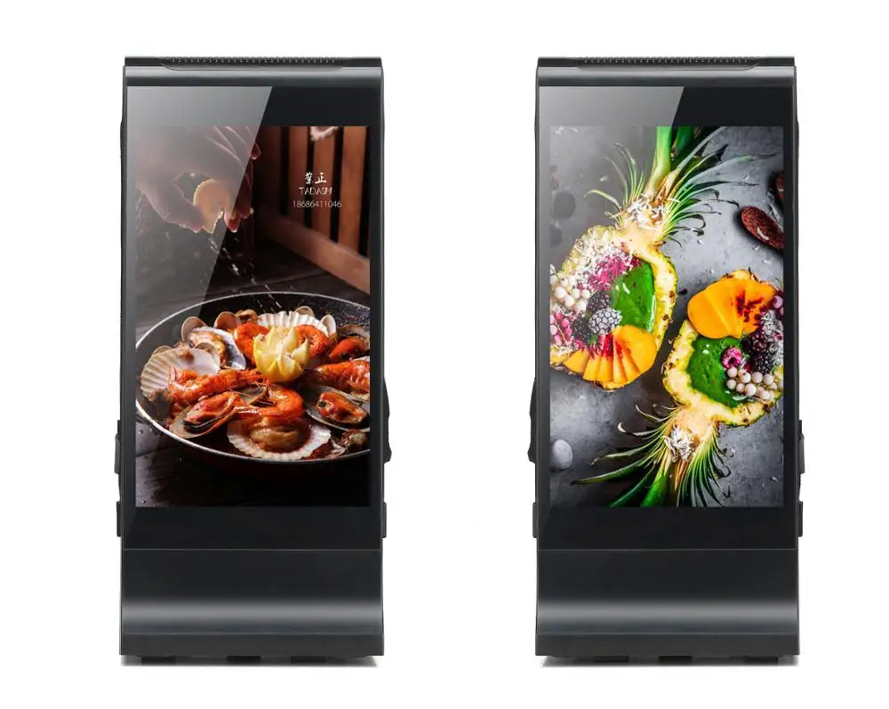 Creative Mobile Phone Charging Android Daul LCD Table Advertising Wifi Ad Player