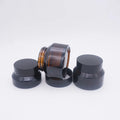 50g Amber Round Cosmetic Cream Glass Jar with Black  Lid