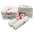Wholesale High Density Custom Print Bamboo Cotton Baby Muslin Swaddle Blanket