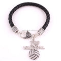 IMG7375 Love Ball Games Series Custom Team Logo Baseball Softball Soccer Volleyball Basketball Football Sport Leather Bracelet