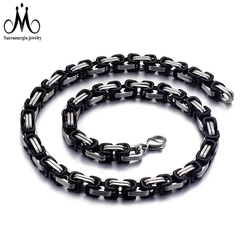 Wholesale Classic Byzantine Fashion Design Necklace Chain Stainless Steel Jewelry Set for Men Gift