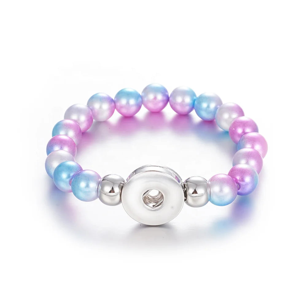 European Style Jewelry Interchangeable Jewelry Alloy Material 18mm Snap Button Bracelet