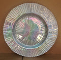 2024 13inch Round White Glass Wedding Plate Festival New Arrival Colored Glass Plates for Party Event