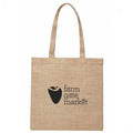 Custom logo Silk Screen Printing Reusable Jute Shopping Tote Bag