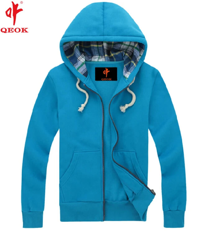 Plus Size Men's Hoodies Tracksuit 2024 Autumn Winter Drawstring Pocket Hooded Sweatshirt Long Sleeve Zip Slim Coat Male Jacket