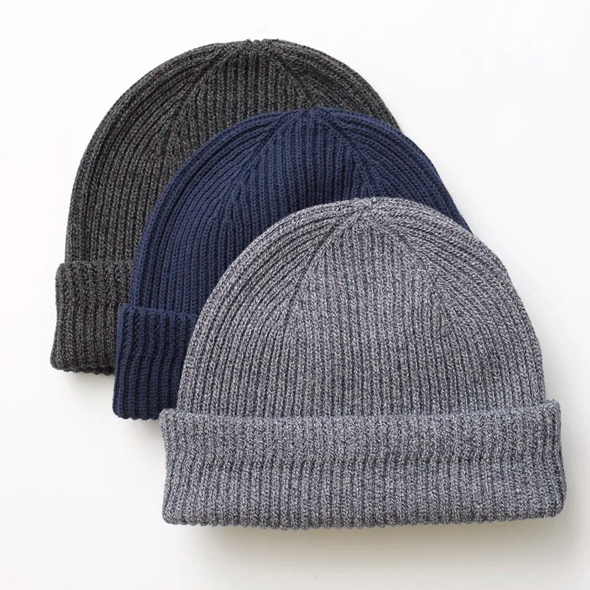 2022 High Quality Woven Label Logo Solid Color Winter Hat Fisherman BeaniesMen Women Wool Acrylic Knitted Beanie