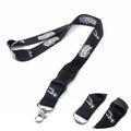 Free Sample Custom Black Nylon Lanyards Screen Printing with Company Logo Design Size Options Available Budget-friendly Option