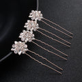 ( 4PCS/PACK ) Handmade Hair Pin in Gold Color Women Jewelry Hair Accessories Flower Shaped Wedding Bride Hair Pin