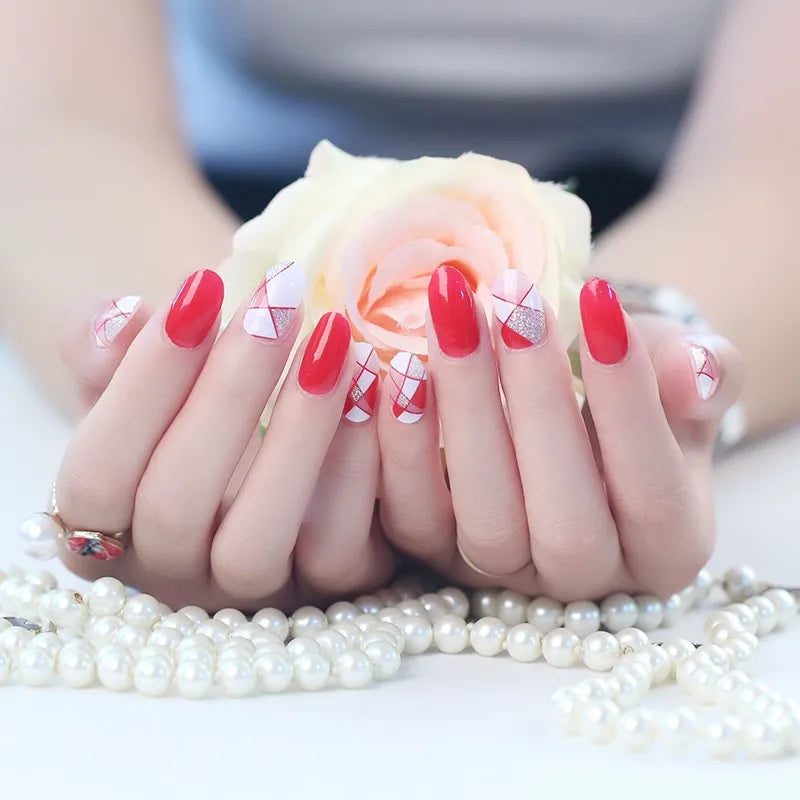 Customize Colorful Wholesale Luxurious French Japanese 2D Plastic Art Nail Sticker MegaBDM