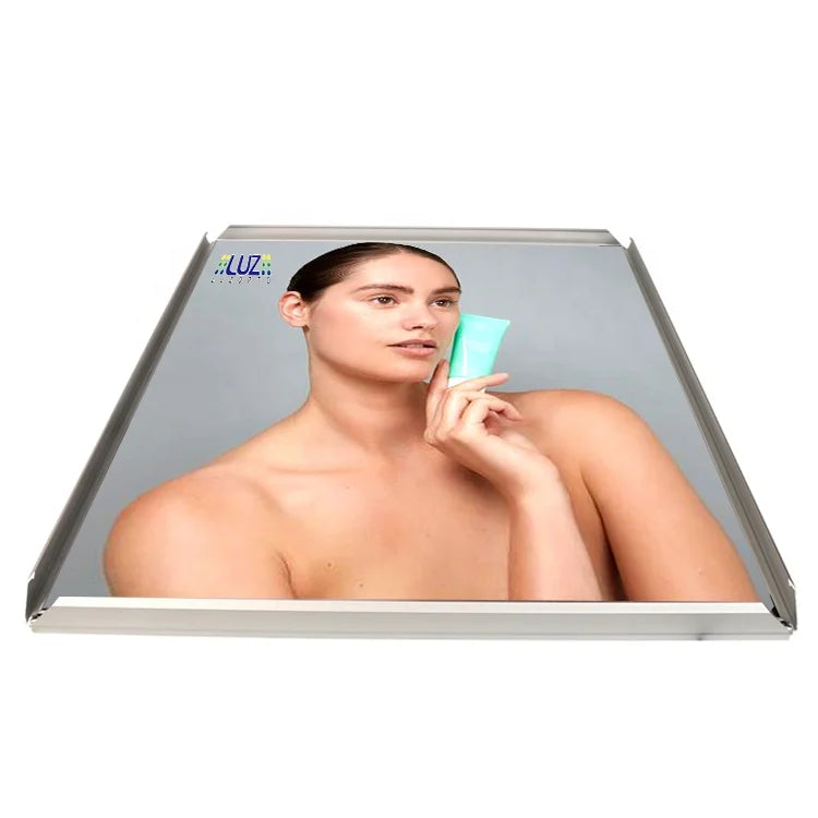 24x36 27x40 Inch Illuminated LED Backlit Aluminum Alloy Snap Frame Light Box Silver/Black/Custom Colors Wall-Mounted/Hanging