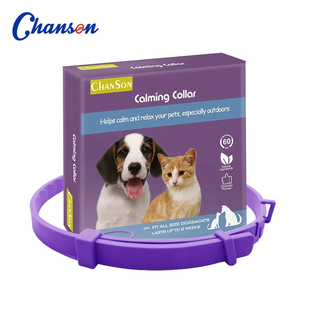 TPU Nylon Lavender Calming Collar for Cat and Dog Purple Color