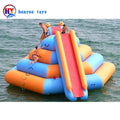 Hot Sale 0.9mm PVC Inflatable Water Park Slide Aqua Floating Island Climbing Tower Slide