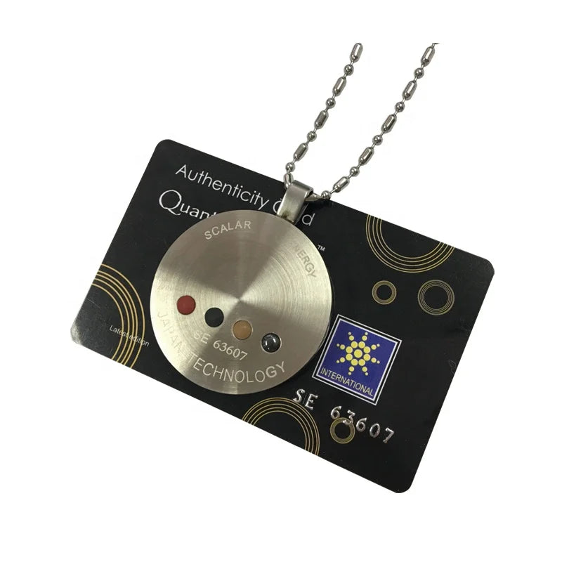 Custom Designed Japanese Quantum Science Stainless Steel Charm Pendant Energy Stones Classic Style Unisex Gift Children E-Store