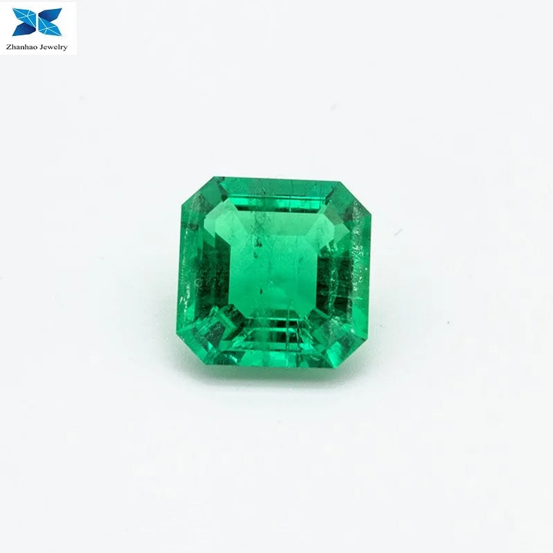 Emerald Price of Emerald Stone Asscher Cut for 18 K White Gold Jewelry