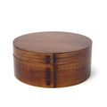 Classical Hot Sell Japan Style Handmade Brown 15cm Round Wooden Bento Box 0-1L Capacity