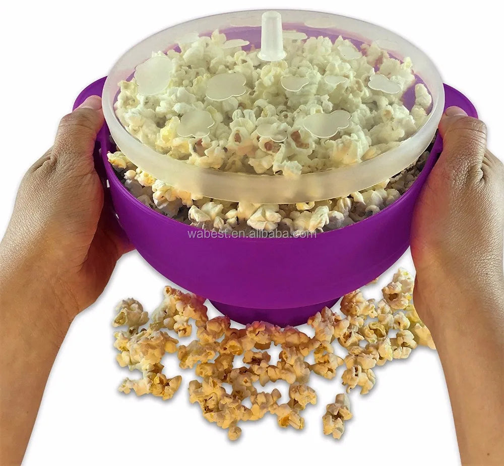 Amazing Home Silicone Microwave Air Popper Popcorn Maker Bowl Hot Bakeware Product