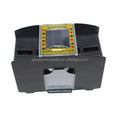 QINLONG Luxury 4-Deck Semi-Automatic Card Shuffler Premium Entertaining Shuffle Machine for Family Card Games