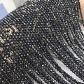 2mm Black Round Faceted Zircon Beads Fashionable Fashion Stone for Jewelry Making & Crafts Loose Gemstone