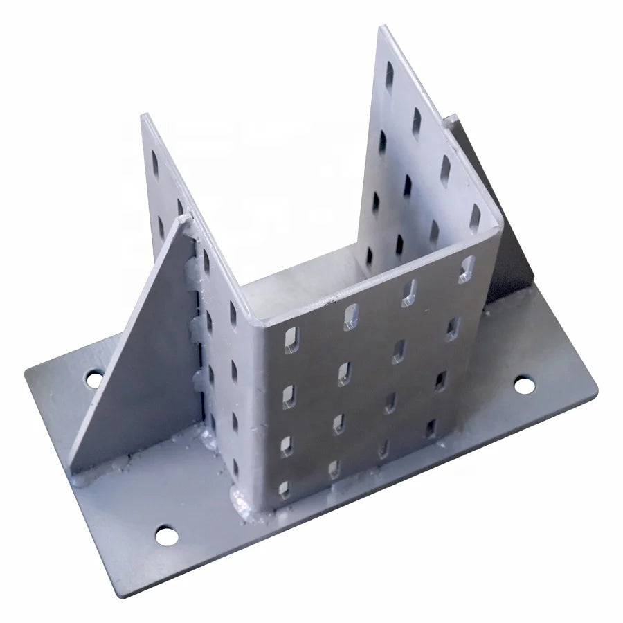 Welded Heavy Duty Metal Floor Mounting Base Fixed Feet Support Bracket for Heavy Machine Frame