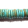 TB0010-6 Turquoise Heishi BeadsTurquoise Wheel Beads