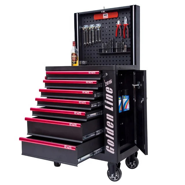 China Supplier's Cheap Iron Tool Cabinet Bluetooth Speaker Lifting Plate Roller Tool Box for Workshop Use OEM OBM Customized