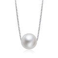 CMX02 Elegant Korean Shell Pearl Charm Designer Necklace Women Fine Jewelry 925 Sterling Silver Bead Pendant Necklace