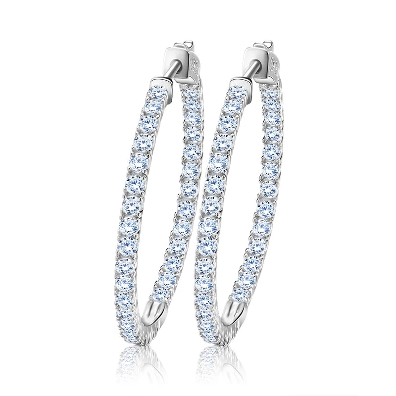 RINNTIN OE137 Cheap Jewelry Wholesale Copper Aretes Cubic Zircon Big Hoop Earrings for Women