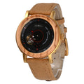 Men's Luxury Mechanical Automatic Watch with Wooden Case and Leather Strap Japanese Movement Chinese New Style