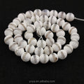 AB0236 Faceted White and Grey Striped Tibetan Agate Beadstibet Agate Dzi Beads