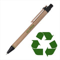 Promotional School Customized Eco Friendly Kraft Paper Barrel Writing Pen Recycled Ballpoint With Logo Cheap Eco Friendly Pen