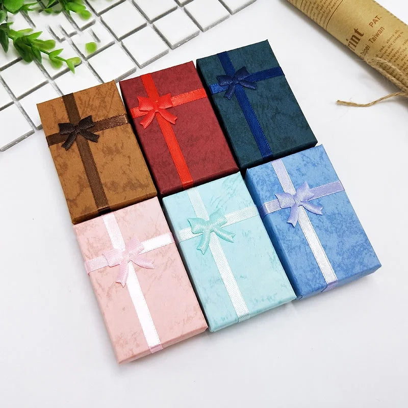 Wholesale Cardboard Custom Made Colorful Handmade Jewelry Packaging Box Jewelry Packaging PaperJewelry Gift Box with Foam